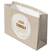 Westerse Cowboy Cadeautas - Effen Zand Wit voor Jo (Achterkant Gekanteld)