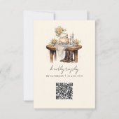 Westerse Cowboy Country Rustieke Bruiloft RSVP Kaartje (Voorkant)