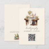 Westerse Cowboy Country Rustieke Bruiloft RSVP Kaartje (Voorkant / Achterkant)