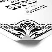 Westerse Cowboy Country Trouwkaarten Cadeaus Bord Poster (Hoek)