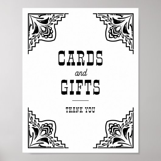 Westerse Cowboy Country Trouwkaarten Cadeaus Bord Poster (Voorkant)