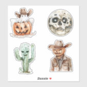 Westerse Cowboy Cowgirl Halloween Sticker (Vel)