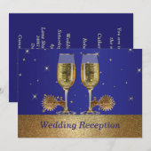 Westerse Cowboy Cowgirl Trouwfeest Uitnodiging Ont (Voorkant / Achterkant)