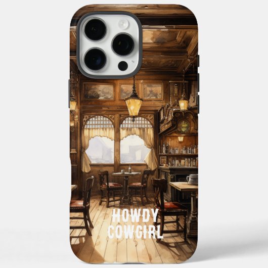 Westerse Cowboy Cowgirl Wilde Westen Stad Case-Mate iPhone Case (Achterkant)