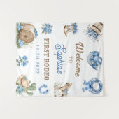 Westerse Cowboy Eerste Rodeo Verjaardagsfeest Wandkleed (Voorkant (horizontaal))