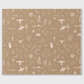 Westerse Cowboy en Cactus Inpakpapier (Vlak)