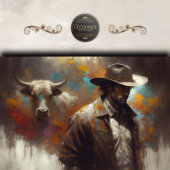 Westerse Cowboy en Longhorn Kunst Decoupage Tissuepapier
