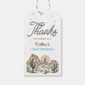 Westerse Cowboy Jongens Baby Shower Favor Cadeaulabel (Voorkant)