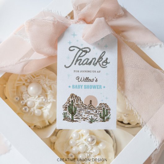 Westerse Cowboy Jongens Baby Shower Favor Cadeaulabel