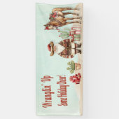 Westerse Cowboy Kerstman Kerstvakantie Spandoek (Verticaal)