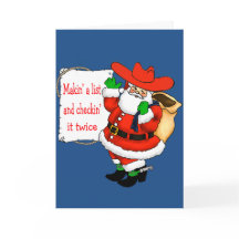 Westerse Cowboy Kerstman maakt een lijst