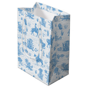 Westerse Cowboy Paard Cactus Woestijn Toile Medium Cadeauzakje