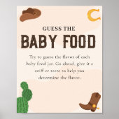 Westerse Cowboy Raad de Babyvoeding Baby Shower Sp Poster (Voorkant)