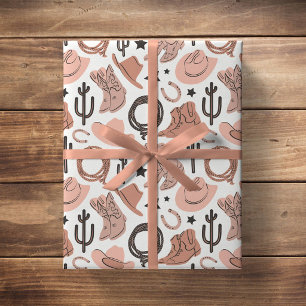 Westerse Cowboy Rodeo Boerderij Zuidelijke Ranch N Cadeaupapier
