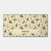 Westerse Cowboy Rodeo Paarden Bureaumat (Voorkant)