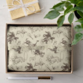 Westerse Cowboy Rodeo Paarden Decoupage Tissuepapier (Geschenk)