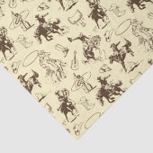 Westerse Cowboy Rodeo Paarden Decoupage Tissuepapier (Detail)