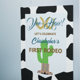 Westerse Cowboy Rodeo Verjaardag Perfect Poster