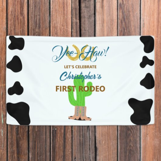 Westerse Cowboy Rodeo Verjaardag Spandoek