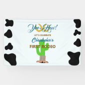 Westerse Cowboy Rodeo Verjaardag Spandoek (Horizontaal)