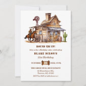 Westerse Cowboy Saloon 21e verjaardagsfeest Kaart (Voorkant)
