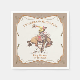 Westerse Cowboy Stampende Bronco 2 Servet