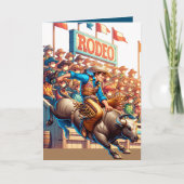 Westerse Cowboy Stierrijden Custom Kaart (Voorkant)