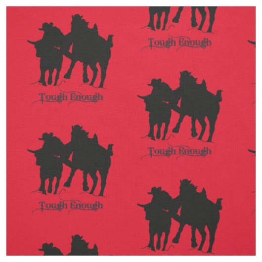 Westerse Cowboy Stierworstelen op Rodeo Stof (Swatch)
