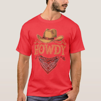 Westerse Cowboy Verjaardag Howdy Feest Cowboy vrie T-shirt