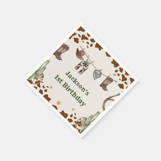 Westerse Cowboy Verjaardagsfeest Servetten (Hoek)