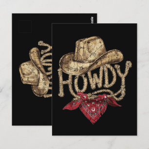 Westerse Cowboy Verjaardagsfeestje  Briefkaart