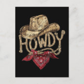 Westerse Cowboy Verjaardagsfeestje Briefkaart (Voorkant)