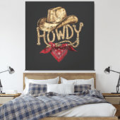 Westerse Cowboy Verjaardagsfeestje Canvas Afdruk (Insitu (Slaapkamer))