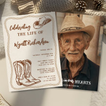 Westerse Cowboy Viering van het Leven Funeral Foto