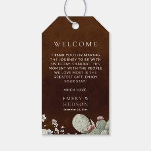 Westerse Cowboy Vintage Zuidwestelijke Bloem Bruil Cadeaulabel