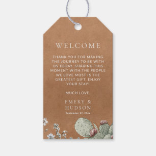 Westerse Cowboy Vintage Zuidwestelijke Bloem Bruil Cadeaulabel