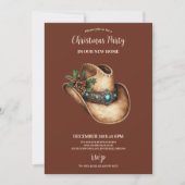 Westerse Cowboyhoed Kerst 9 Foto Kaart (Voorkant)
