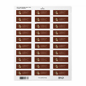 Westerse Cowboyhoed Kerstmis Etiket (Full Sheet)