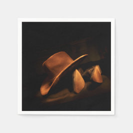 Westerse Cowboyhoed & Laarzen Papieren Servet