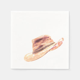Westerse Cowboyhoed Vintage Papieren Servet
