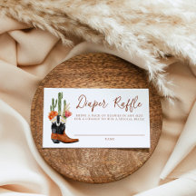 Westerse Cowboylaars Baby Shower Luier Raffle