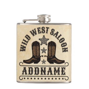 Westerse Cowboylaarzen ADD NAAM Sheriff Sporen Sal Heupfles