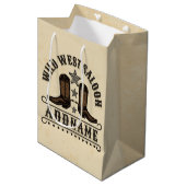 Westerse Cowboylaarzen ADD NAAM Sheriff Sporen Sal Medium Cadeauzakje (Voorkant Gekanteld)