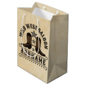 Westerse Cowboylaarzen ADD NAAM Sheriff Sporen Sal Medium Cadeauzakje (Achterkant Gekanteld)