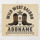 Westerse Cowboylaarzen ADD NAAM Sheriff Spurs Salo Bier Etiket (Enkel label)