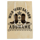 Westerse Cowboylaarzen ADD NAAM Sheriff Spurs Salo Medium Cadeauzakje (Achterkant)