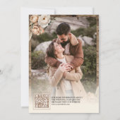 Westerse Cowboylaarzen Foto QR Code Huwelijk Save The Date (Achterkant)