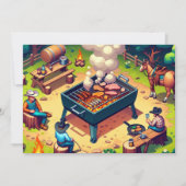 Westerse Cowboys Koken Grillen Op Maat  Kaart (Voorkant)