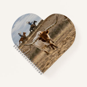 Westerse cowboys met Longhorn-runderen Notitieboek