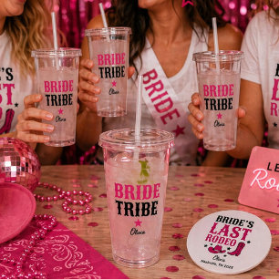 Westerse Cowgirl Aangepaste Bachelorette-feestje Acryl Drinkbeker